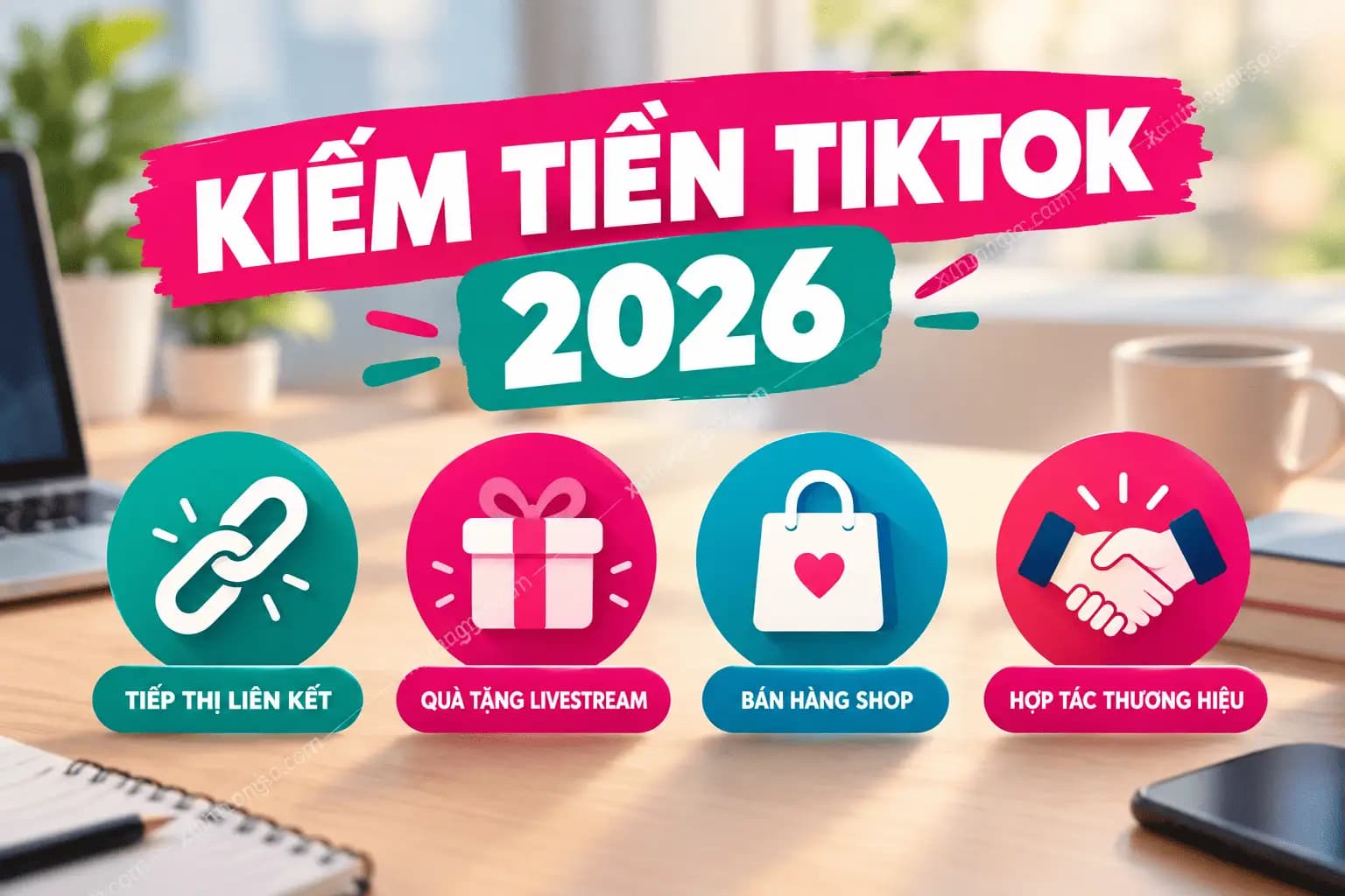 4 cách kiếm tiền TikTok 2026 cho người mới bắt đầu tại Việt Nam